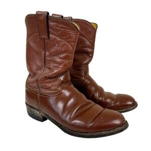 Justin Boots Women’s 7 D Brown Cowboy Cowgirl Leather Rodeo Western